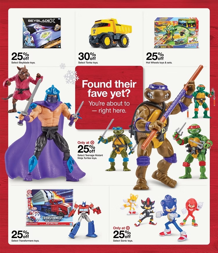 A advertisement for a toy store