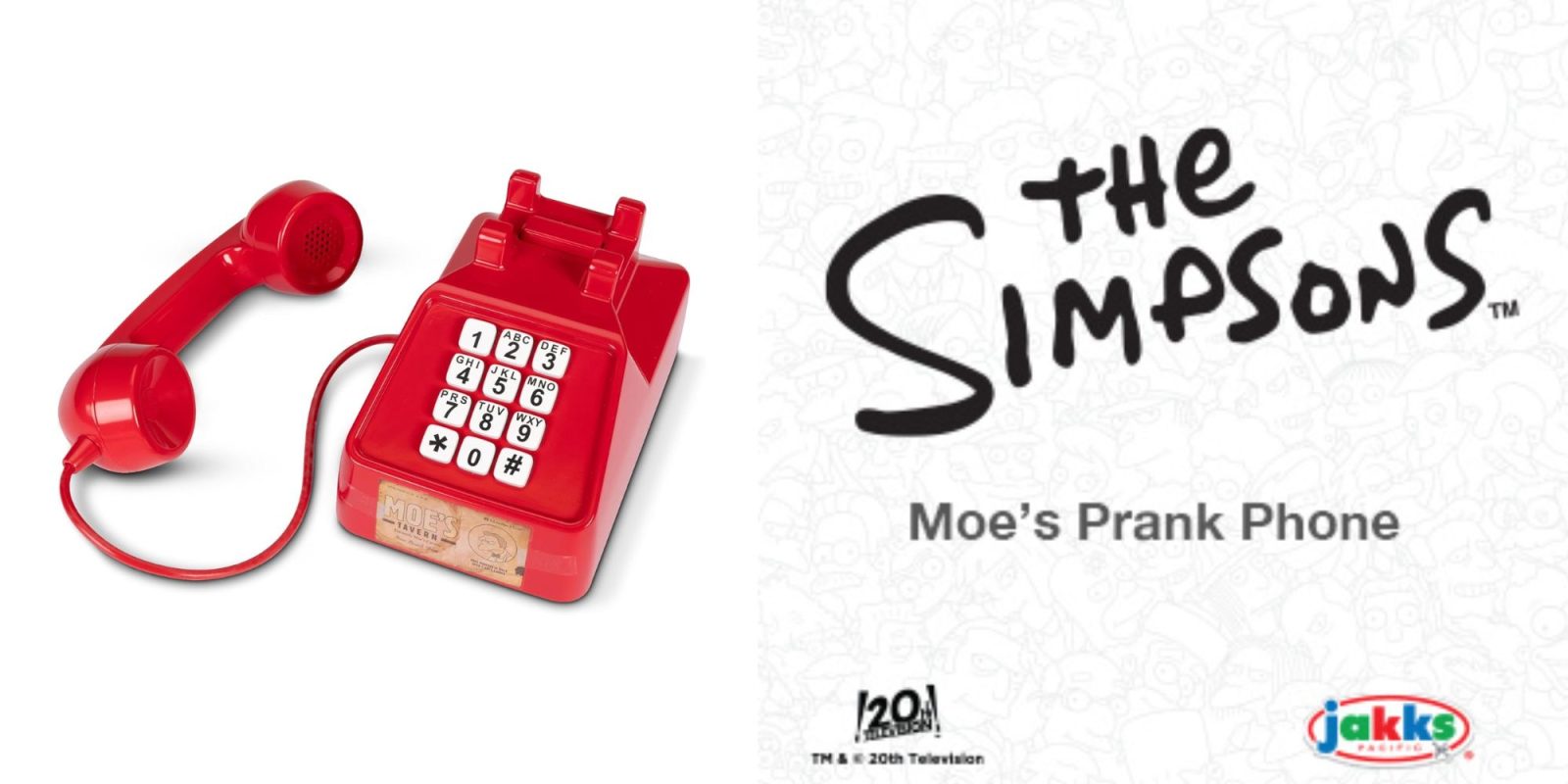 A red toy telephone with a white dial