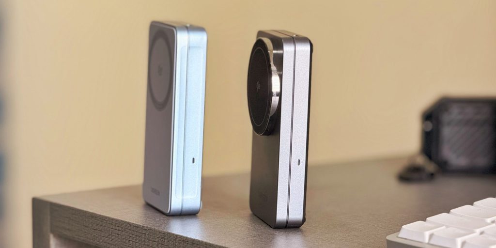 A pair of electronic devices on a table