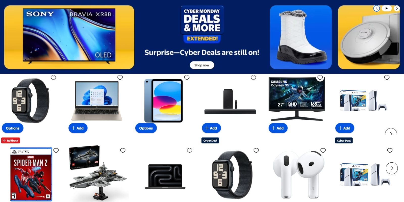 Walmart Cyber Monday extended