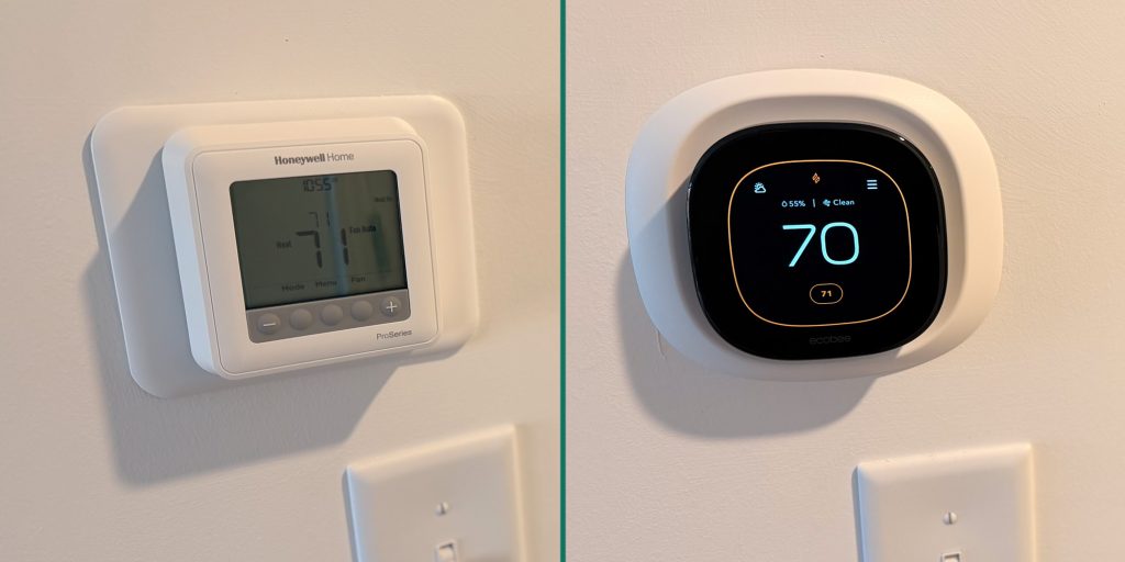 A close up of a thermostat