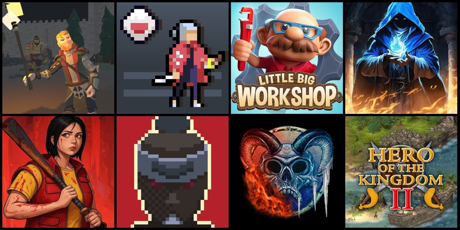 A collage of images of characters