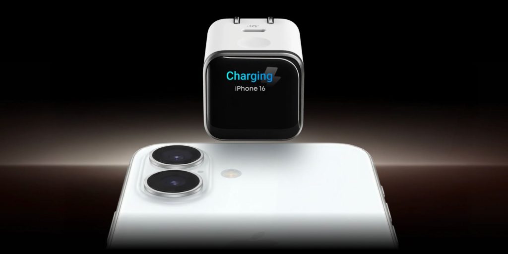 A white cell phone with a black square box and two cameras