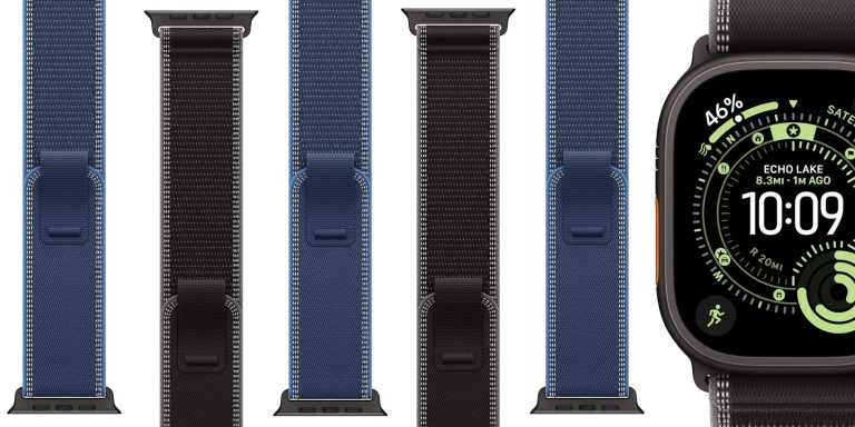 A group of blue and black watch bands