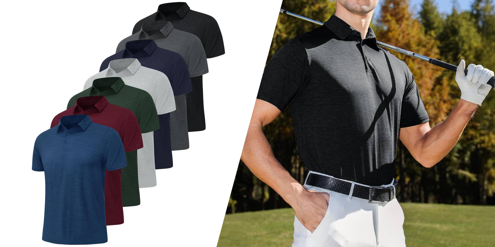 A man wearing polo shirts