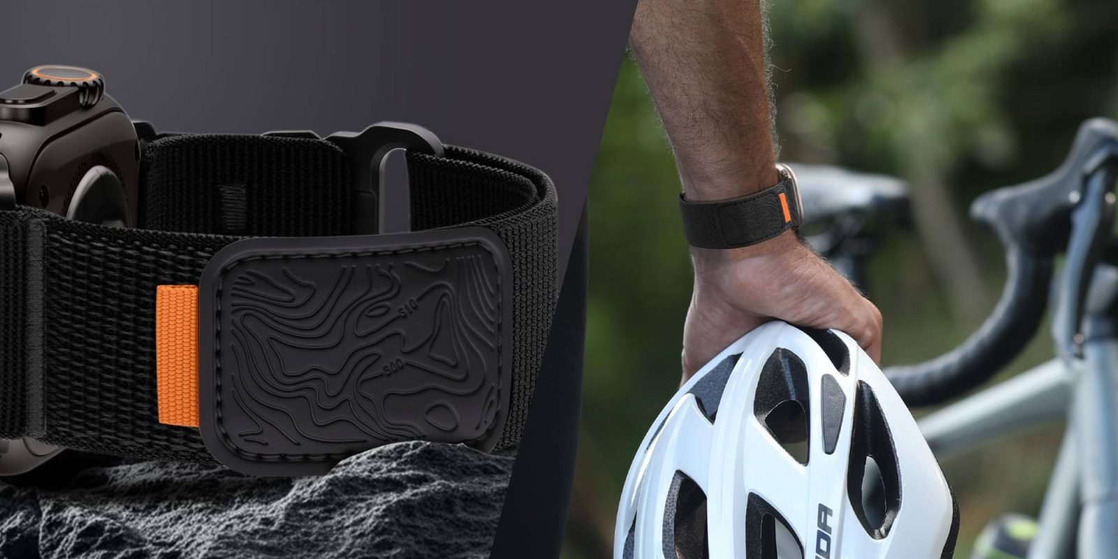 A close up of a wristband