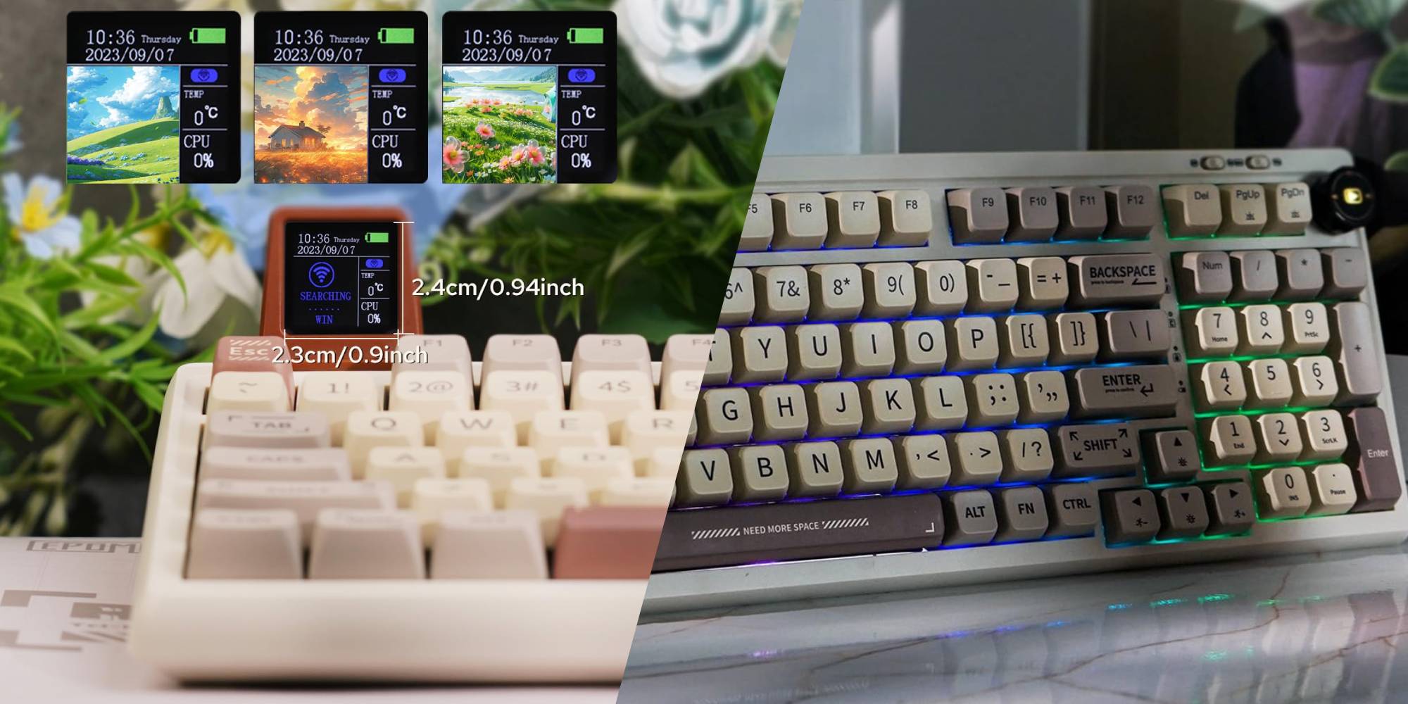 A close up of a keyboard