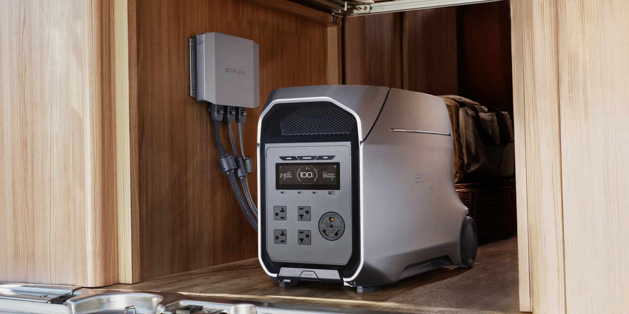 A computer power supply with plugs