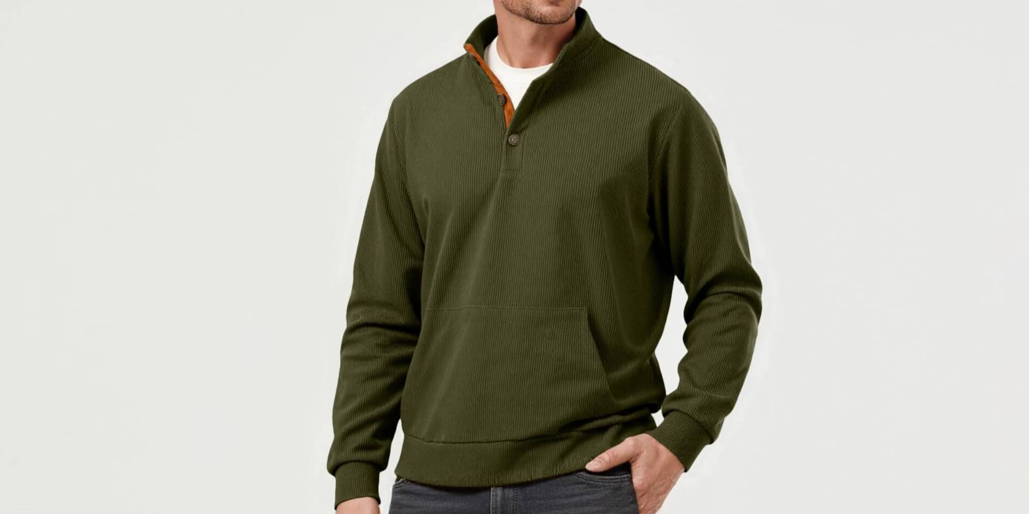 A man in a green sweater