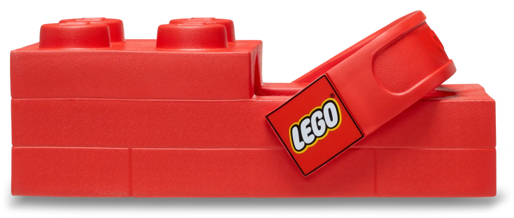 A red toy building block
