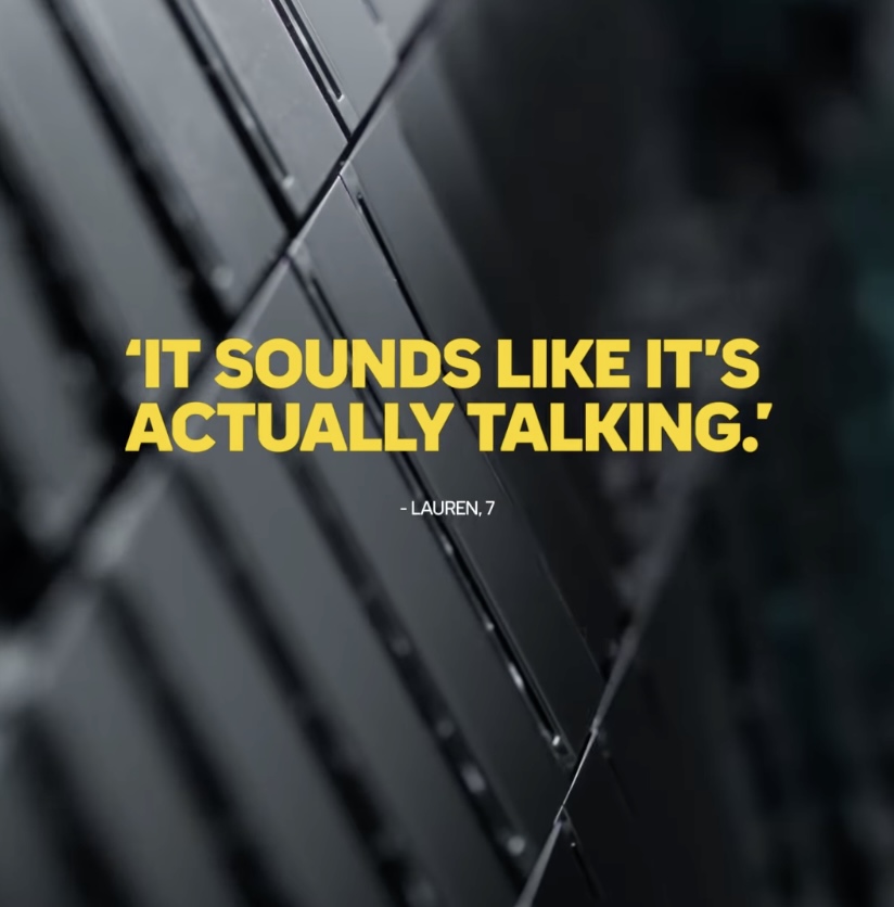 A wall of black rectangular objects