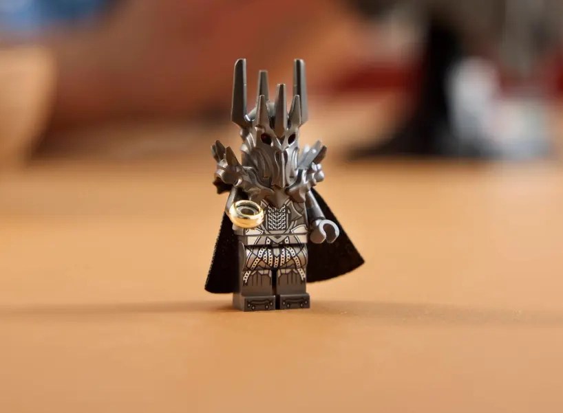 A toy figurine of a knight