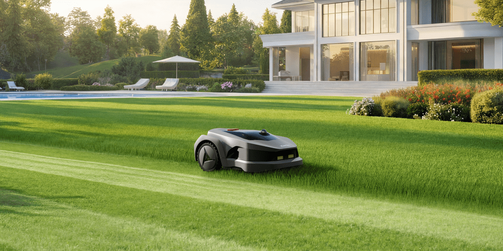 A robot on the grass