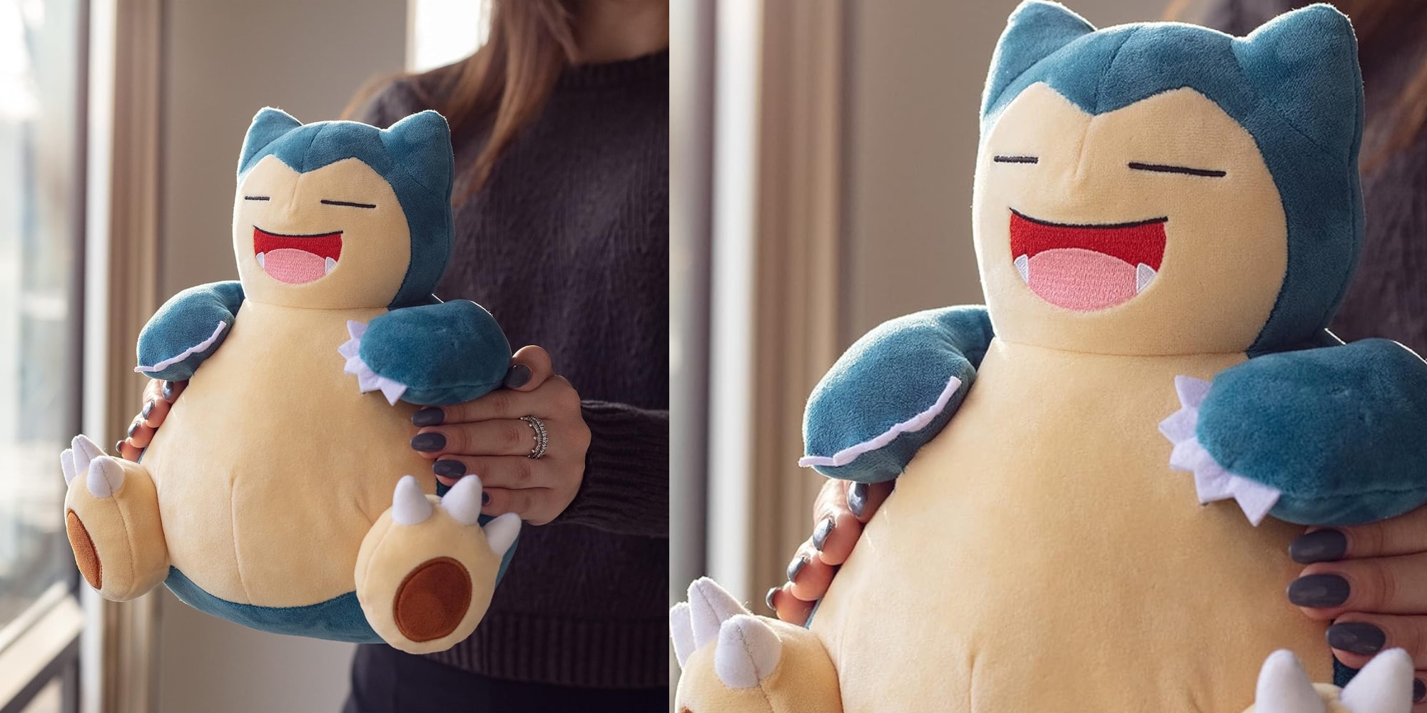 A woman holding a stuffed animal