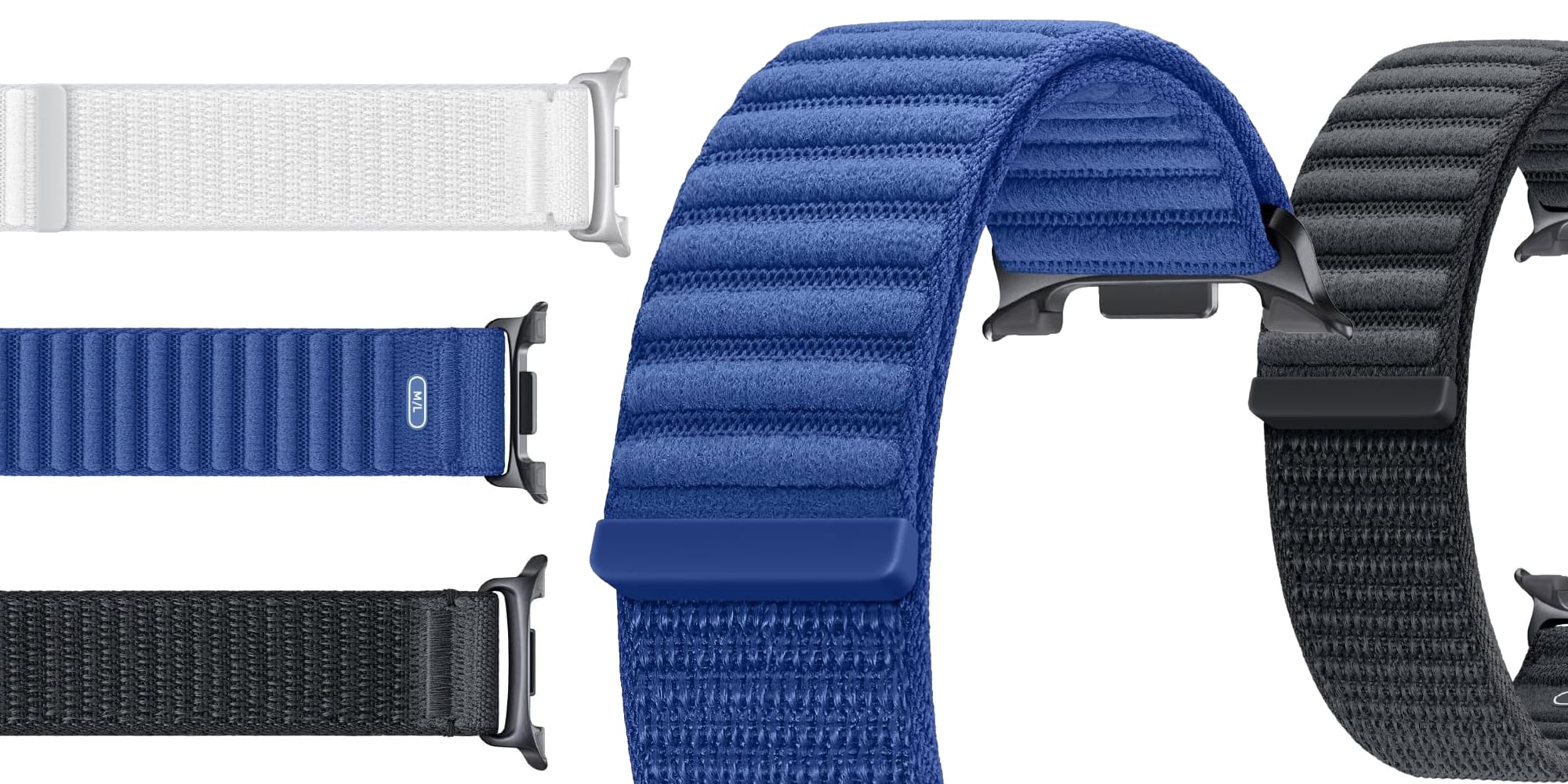 A blue and black strap