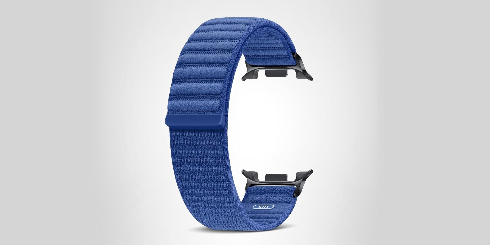 A blue band with black straps