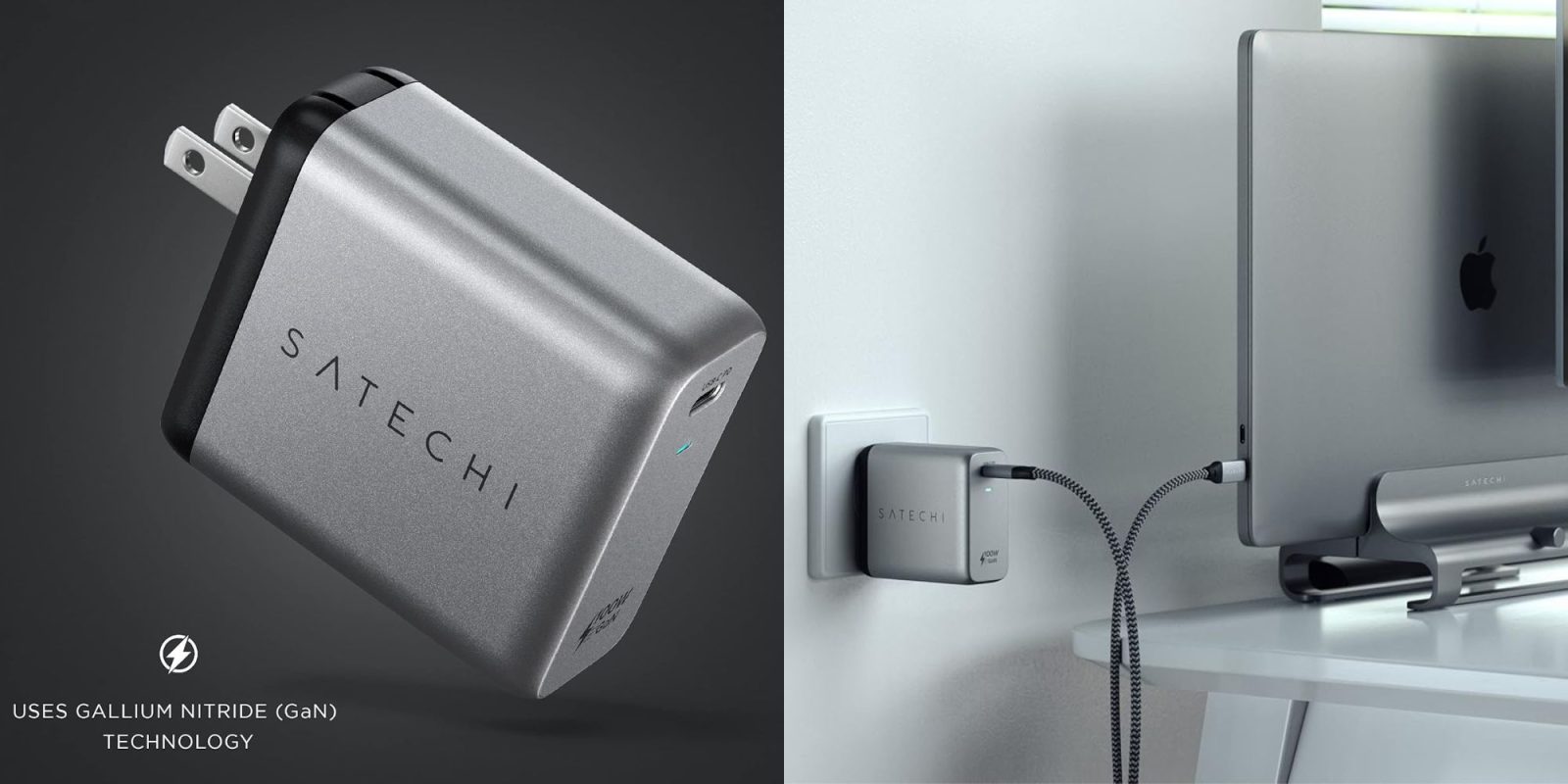 Image showing renders of Satechi's 100W GaN charger.