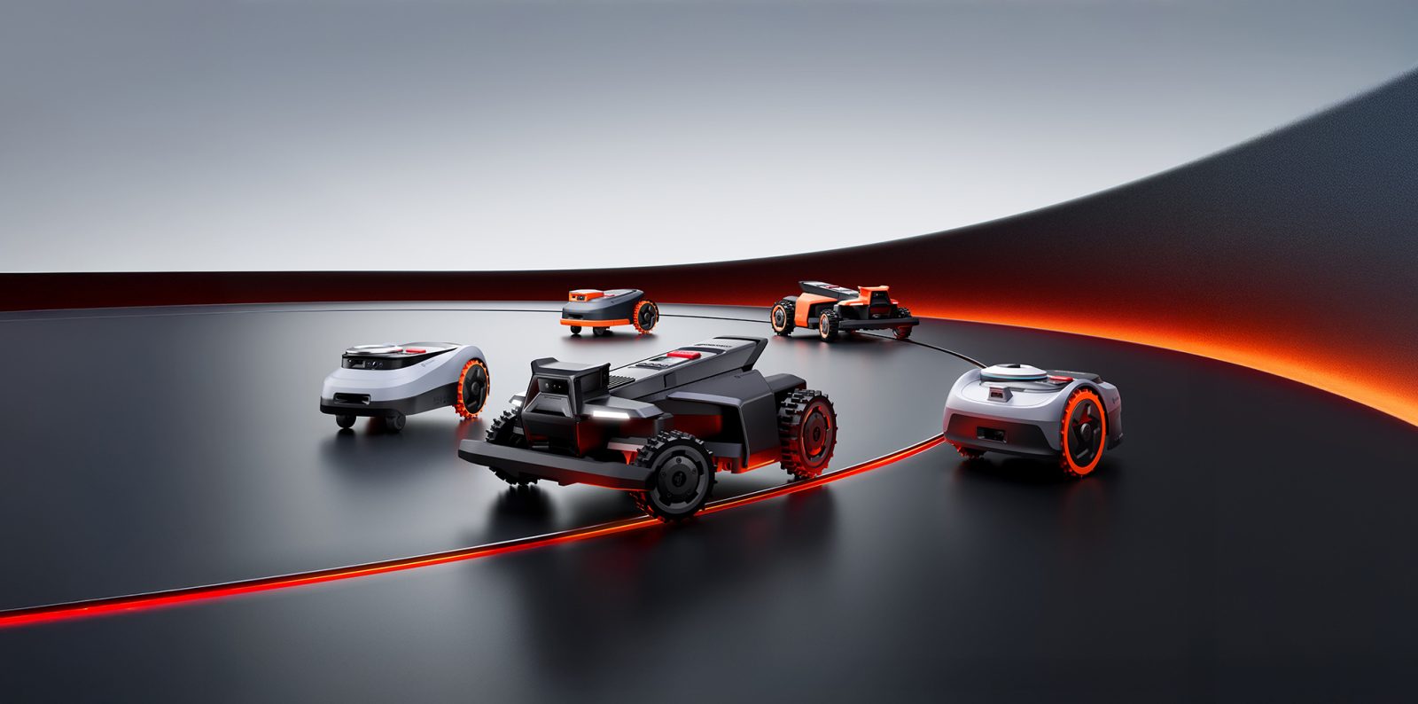 A group of cars on a track