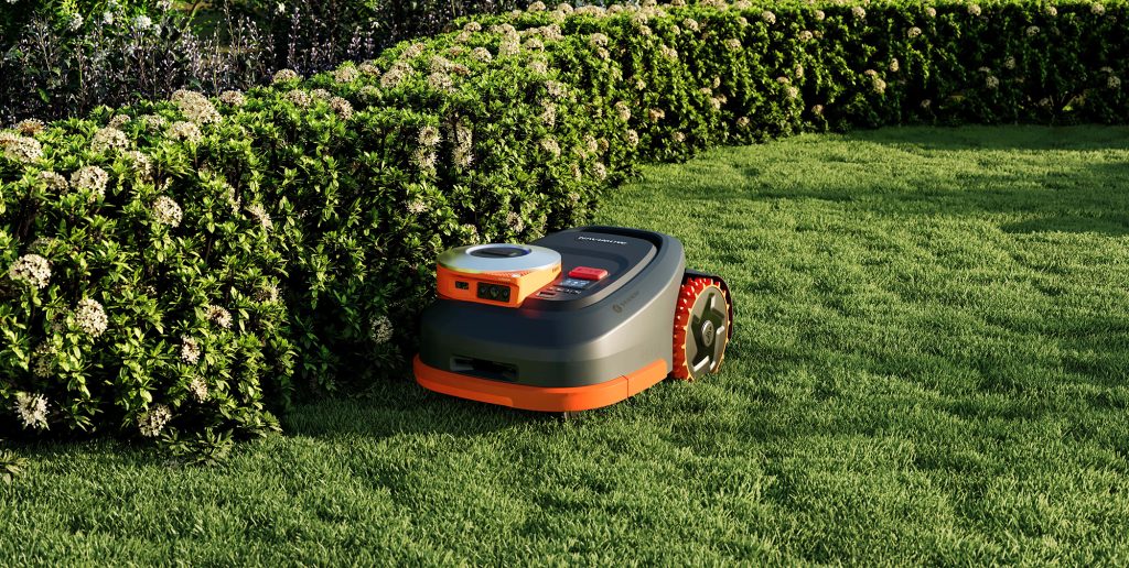 A robot on the grass