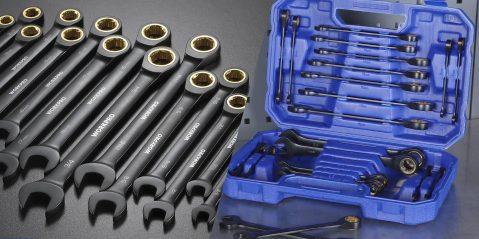 A close-up of a tool box