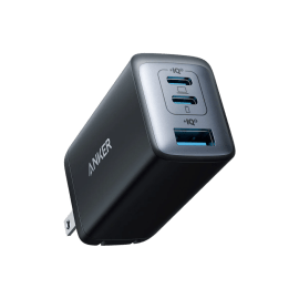 A black and silver usb charger