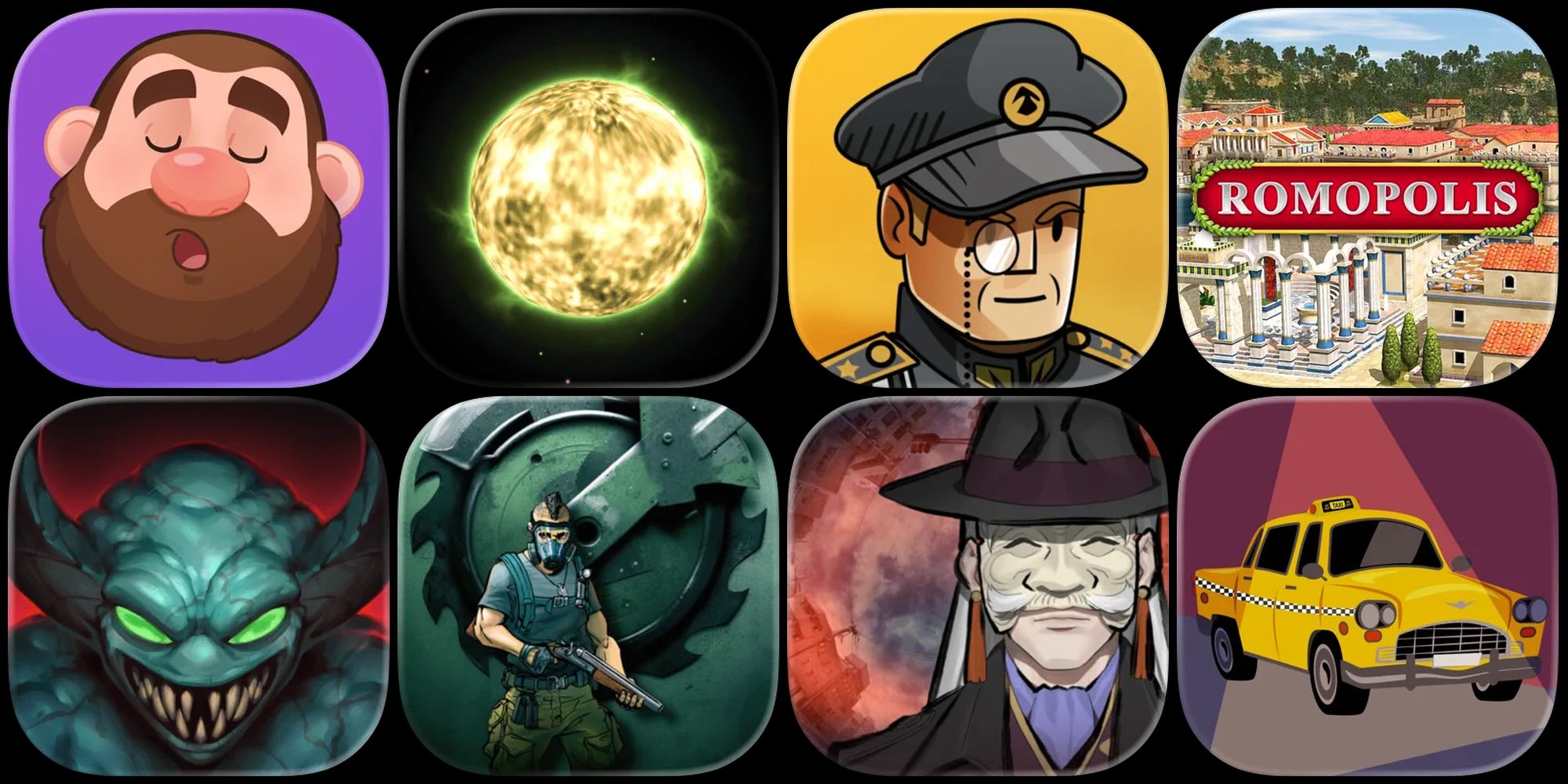 A collage of a cartoon character