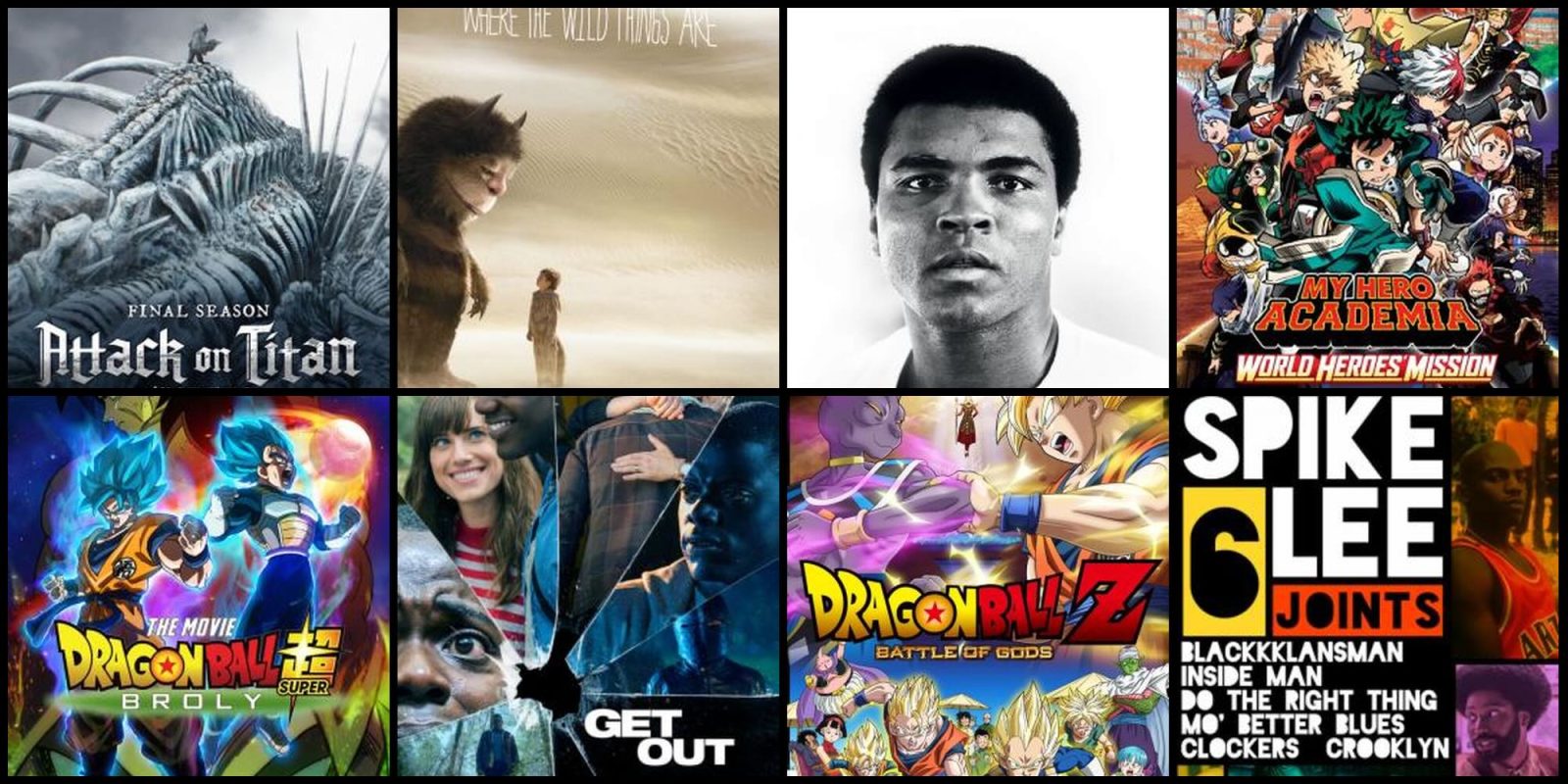 A collage of images of people and cartoons