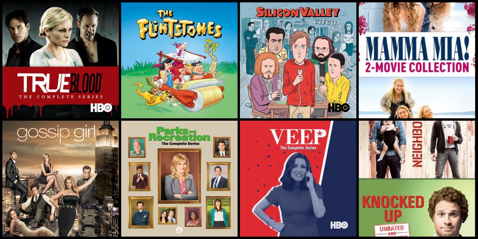 A collage of a series of cartoon characters