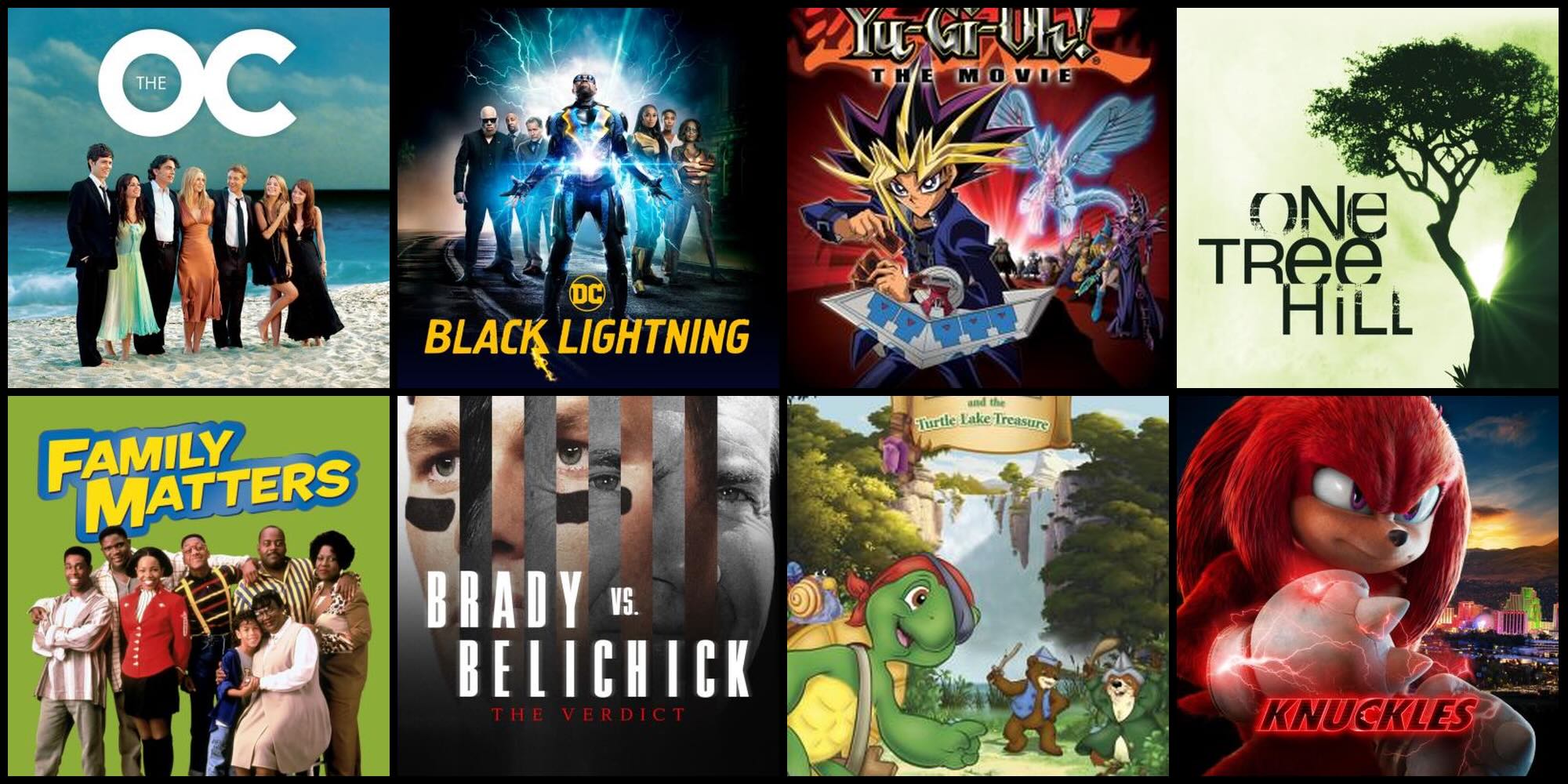 A collage of cartoon characters