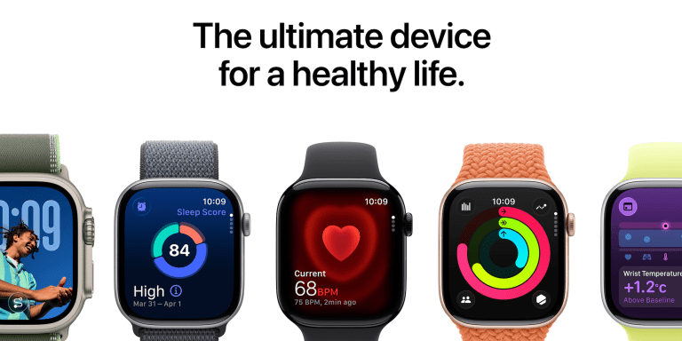 A group of smart watches