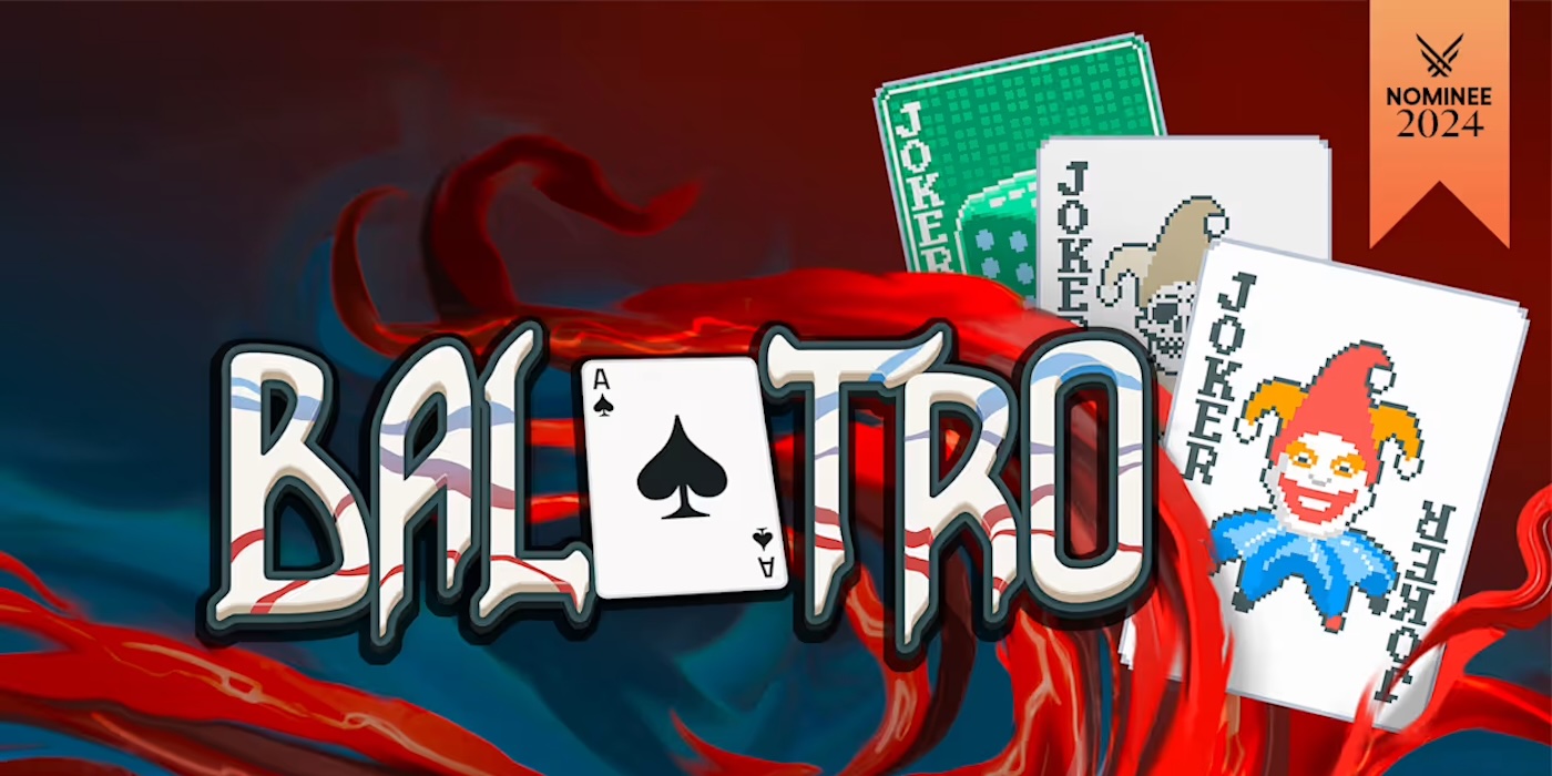 A card game with cards and a red cloth