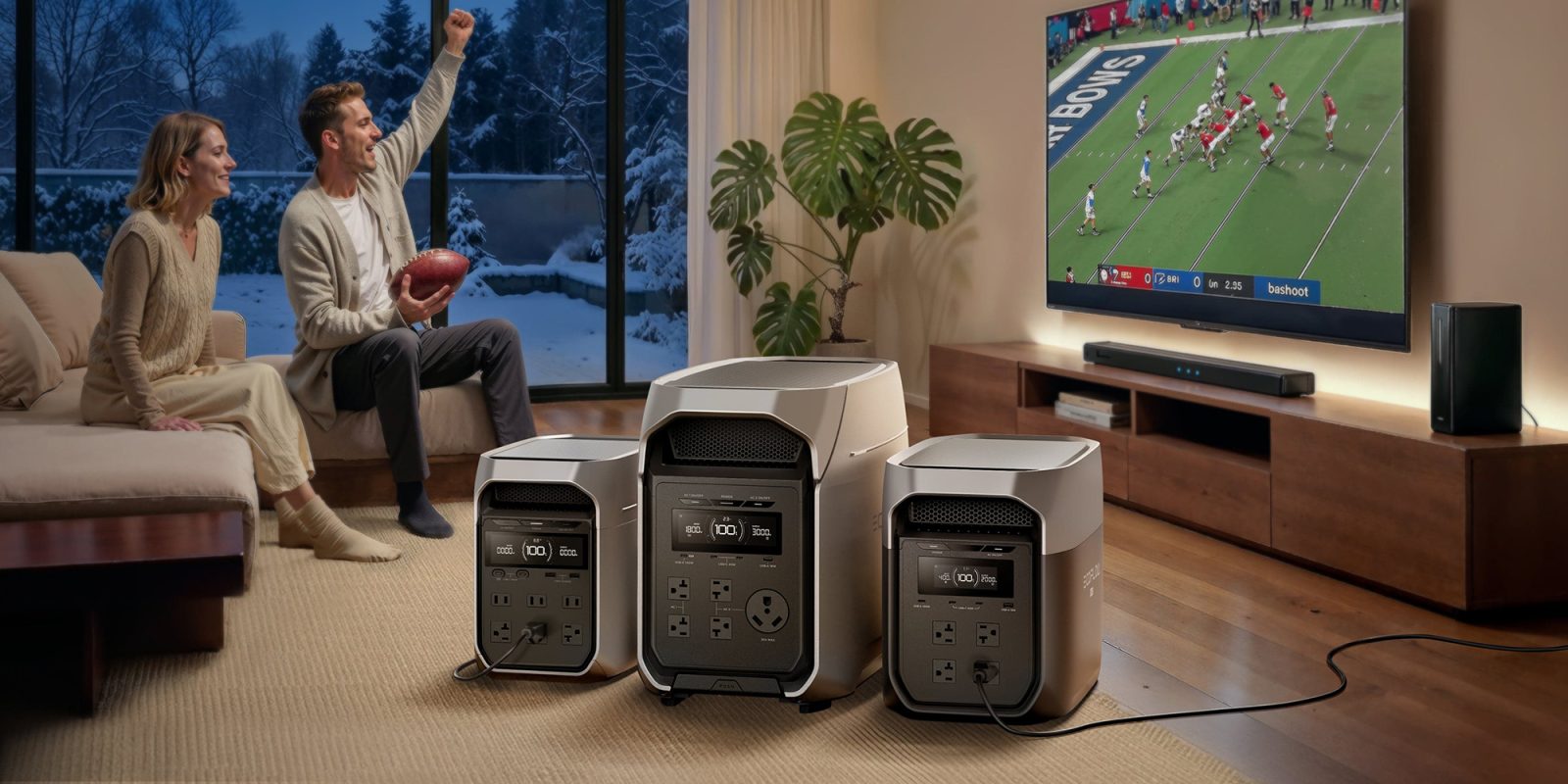 A man sitting in a chair watching a television