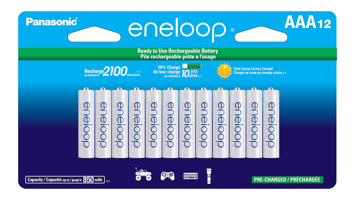 A package of rechargeable batteries