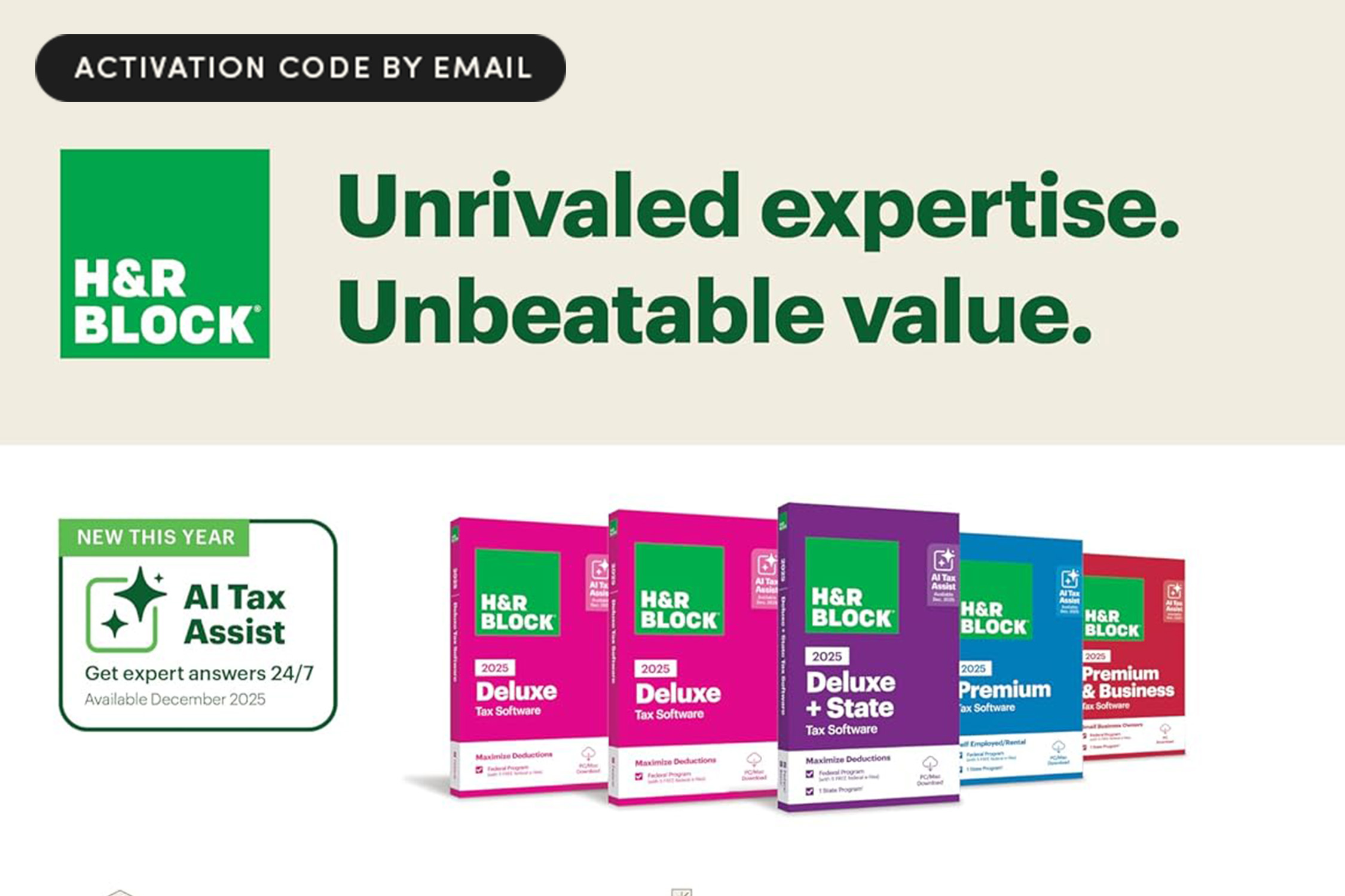 H&R Block Tax Software Deluxe