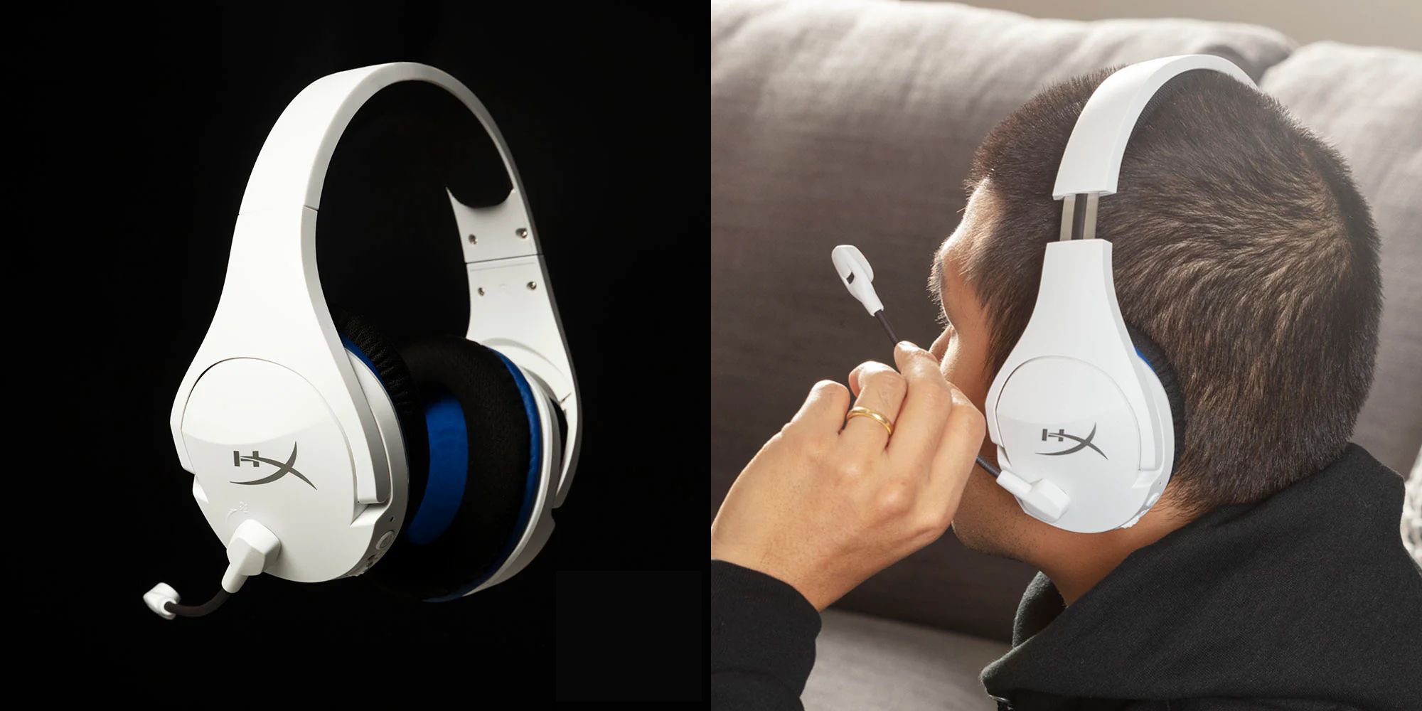 Image showing renders of HyperX's Cloud Stringer Core wireless gaming headset.