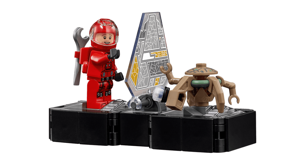 A toy figurines on a stand