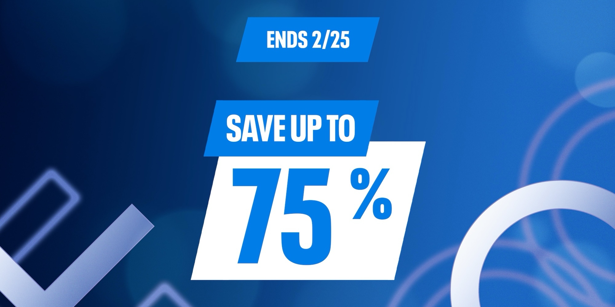 A blue and white rectangle with text