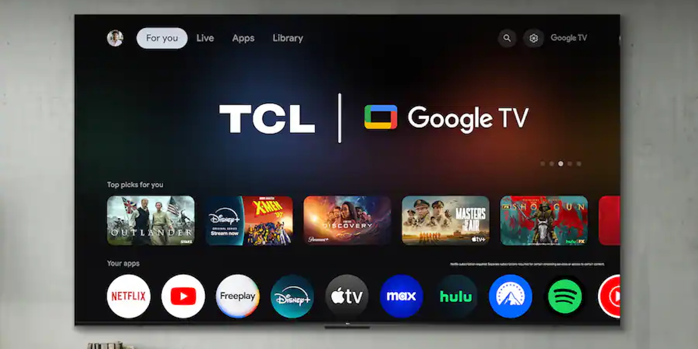 A screen shot of a television