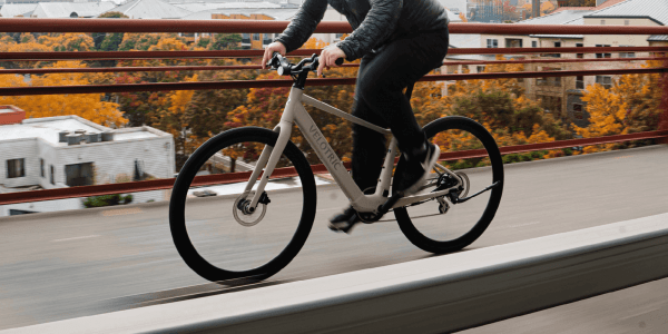 A person riding a bicycle